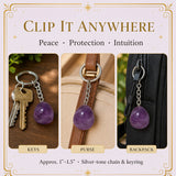 Amethyst Crystal Keychain
