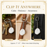 White Howlite Crystal Keychain