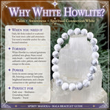 Mala witte howliet armband met fluwelen zakje