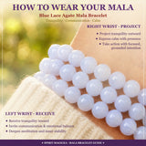 Mala Angelite armband met fluwelen zakje