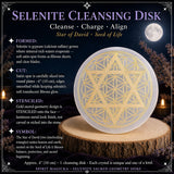 Selenite Star Of David on Seed Life Cleansing Disk