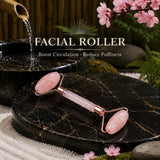 5 PC Rose Quartz Massage Beauty Set - Ultimate Self-Care Collection
