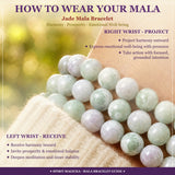 Bracelet Mala Jade Avec Pochette En Velours