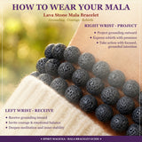 Mala Lava steinarmband með flauelspoka
