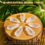 Set 8 pezzi fluorite verde + quarzo