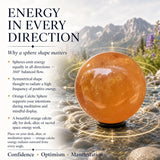 Orange Calcite Sphere - Medium