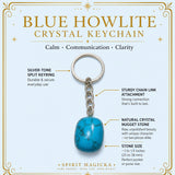 Blue Howlite Crystal Keychain