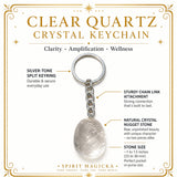 Clear Quartz Crystal Keychain
