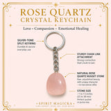 Rose Quartz Crystal Keychain