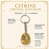 Citrine Crystal Keychain
