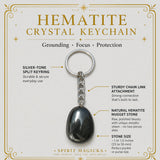 Hematite Crystal Keychain