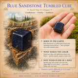 Blue Sandstone Tumbled Cube