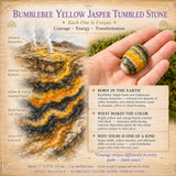 Bumblebee Yellow Jasper Tumbled Stone