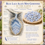 Blue Lace Agate Mini Gemstones  (50 Gram / 1.7oz. Lot)