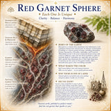Red Garnet Sphere - Medium