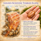 Golden Sunstone Tumbled Ellipse