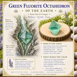 Grænn flúorít-oktahedrón