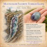 Multicolor Fluorite Tumbled Ellipse
