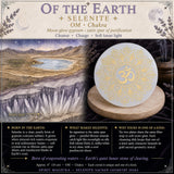 Selenite OM Chakra Cleansing Disk
