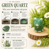Crystal Animal Spirit Totems: Green Quartz Cat
