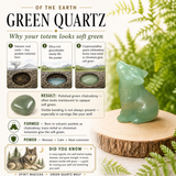 Crystal Animal Spirit Totems: Green Quartz Wolf