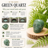 Crystal Spirit Totems: Green Quartz Skull
