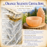 Orange Selenite Crystal Bowl
