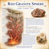 Red Granite Sphere - Medium