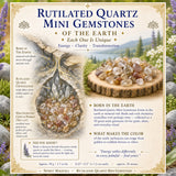 Rutilated Quartz Mini Gemstones  (50 Gram / 1.7oz. Lot)