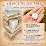 Selenite Tumbled Cube