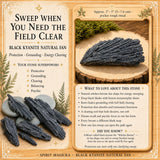 Black Kyanite Natural Fan