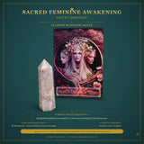 🌙 Sacred Feminine Awakening Oracle Deck, 13 Crystal Altar Set & Course