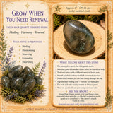 Green Hair Quartz Tumbled Stone