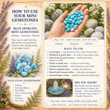 Blue Howlite Mini Gemstones (50 Gram / 1.7oz. Lot)