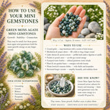 Green Moss Agate Mini Gemstones  (50 Gram / 1.7oz. Lot)
