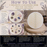 Selenite Flower Of Life Chakra Alignment Cleansing Disk