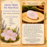 Ice Rose Quartz Tumbled Ellipse