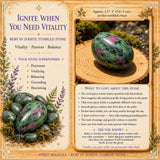 Ruby in Zoisite Tumbled Stone