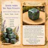 Ruby in Zoisite Tumbled Cube