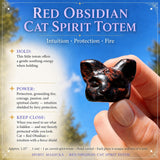 Crystal Animal Spirit Totems: Visionary Cat - Red Obsidian