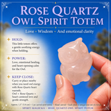 Crystal Animal Spirit Totems: Rose Quartz Owl
