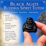 Crystal Spirit Totems:  Black Protection Agate Buddha