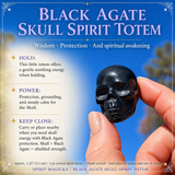 Crystal Spirit Totems: Black Protection Agate Skull