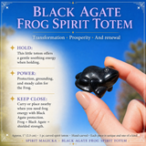 Crystal Animal Spirit Totems: Black Protection Agate Frog