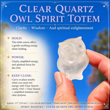 Crystal Animal Spirit Totems: Clear Quartz Owl