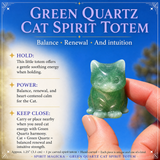 Crystal Animal Spirit Totems: Green Quartz Cat