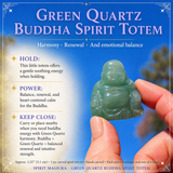 Crystal Spirit Totems: Green Quartz Buddha