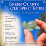 Crystal Animal Spirit Totems: Green Quartz Turtle