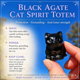 Crystal Animal Spirit Totems: Black Protection Agate Cat