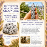 Tourmalinated Quartz Point